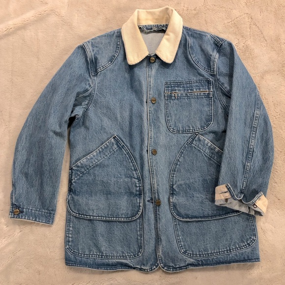 L.L. Bean Jackets & Blazers - LL Bean Vintage Denim Chore Barn Coat Jacket size medium